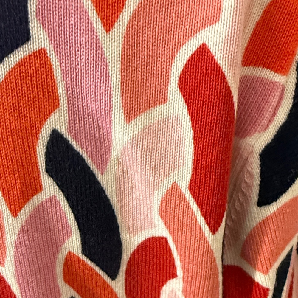 Charter Club Red and Pink Patterned Cardigan - Picture 4 of 6